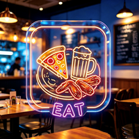 Letrero de Neón Personalizado con Forma de Comida, Letrero LED Flexible de Neón para Decoración de Paredes Interiores Comerciales, para Cafeterías y Comedores