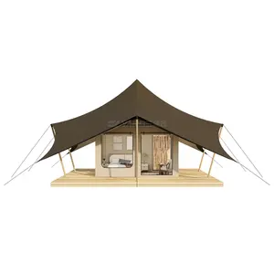 Kan Worden Aangepast Kwaliteit Kamfer Grenen Frame Structuur Wilde Tent Glamping Stretch Tent