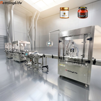 Machine de remplissage automatique à 6 têtes pour pots de miel, sauce chili et mayonnaise