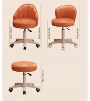 Chaise de bureau roulante multifonctionnelle, réglable en hauteur, pivotante, avec roulettes silencieuses, pour la maison et le bureau