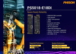 Phison PS5018-E18DI E18DI PCIe第4代4x4 3D薄层液晶工业固态硬盘第4代工业固态硬盘 - Product Image 3