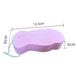 Pva <b>Sponge</b> Bath Scrub For Adults And Children 13.5Cm X 6Cm X 3Cm With Rope <b>Handle</b> Exfoliating Tool - Product Image 1