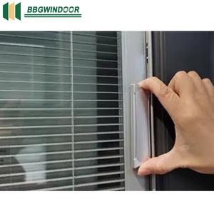 חם מכירה באלומיניום דו-winddoor זכוכית חלון זכוכית כפול ואלומיניום דלת תריסים פנימיים - Product Image 2