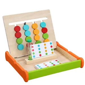 Chcc Beste Prijs Vorm Matching Brain Teasers Logic Game Montessori Educatief Houten Speelgoed Voor Kinderen Vier Kleuren Tellen Speelgoed