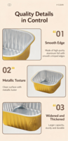 Gobelet carré en aluminium de 110 ml pour pudding, gâteau au chocolat, moule de cuisson pour friteuse à air et four