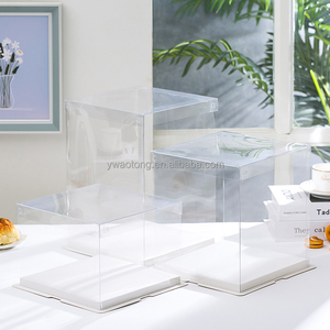Tùy chỉnh trong suốt PVC nhựa rõ ràng vuông bánh hộp trong suốt bánh bao bì hộp - Product Image 4