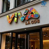 Enseignes lumineuses 3D LED résistantes aux intempéries, lettres en relief personnalisées en métal pour enseignes lumineuses de façade de bâtiment commercial
