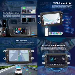 Hikity 7-inch <span class=keywords><strong>Android</strong></span> Car đài phát thanh stereo cho Dacia Renault LADA 2 + 64 gam không dây Carplay/<span class=keywords><strong>Android</strong></span> tự động/Wifi/GPS autoradio bán buôn - Product Image 2