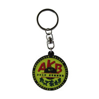 Porte-clés en PVC avec logo en relief en caoutchouc, cadeaux promotionnels bon marché d'usine, avec anneau métallique