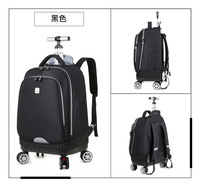 Vente en gros Grande taille 360 °   Sac à dos de voyage à roulettes pivotantes, double bandoulière, pour monter les escaliers, bagage cabine souple