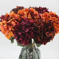 Real Touch Kunstmatige Hortensia Bloemen Herfst Vintage Arrangement voor Kantoor Tafel Plank Huisdecoratie Moederdag Afstuderen