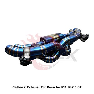 ท่อไอเสียแบบ Catback วาล์ว Vortex Blue Titanium สำหรับ Porsche 911 992 Carrera S 4S GTS 3.0T ปี 2019-2025 ชุดแต่งแบบติดตั้งได้โดยตรง - Product Image 5
