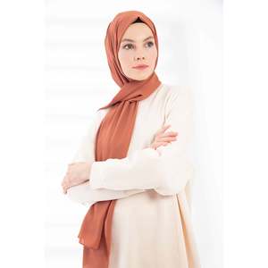 Elegante Chal de Crepé Color Nude para Mujer, Estilo Suéter Minimalista y Transpirable para Todas las Temporadas, Manga Larga - Product Image 1