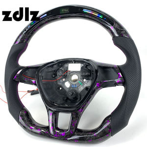 LED viola polvere volante in fibra di carbonio forgiato per VW Volkswagen <span class=keywords><strong>Golf</strong></span> <span class=keywords><strong>7</strong></span> MK7 Tiguan Passat CC Touareg <span class=keywords><strong>accessori</strong></span> auto - Product Image 3