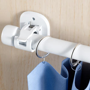 Support <span class=keywords><strong>de</strong></span> <span class=keywords><strong>Rideau</strong></span> Mural Multifonctionnel Auto-Adhésif Rétractable à Fixation <span class=keywords><strong>Sans</strong></span> Perçage pour Salon Cuisine <span class=keywords><strong>Salle</strong></span> <span class=keywords><strong>de</strong></span> <span class=keywords><strong>Bain</strong></span> - Product Image 3