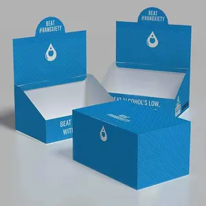 Cajas de papel de embalaje para aperitivos, expositor de cartón listo para mostrador