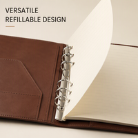 Cuaderno de Viaje de Cuero Personalizado Vintage, Diario Térmico Recargable con Páginas de Papel y Correa para Viajar y Escribir, Venta al Por Mayor