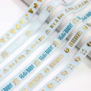 Vendita calda neonato ciao bambino è un ragazzo piega sopra il rotolo di nastro elastico per Baby Shower - Product Image 5