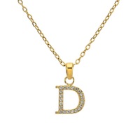 Collier populaire avec pendentif lettre lisse en 26 caractères anglais, qui dégage un sentiment de simplicité haut de gamme et de luxe féminin de niche