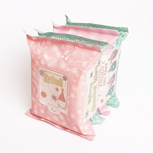 Nettoyage de Noël <span class=keywords><strong>lingettes</strong></span> humides démaquillant pour le visage pour paupière étiquette d'emballage personnalisée jetable OEM adultes nettoyage du visage doux - Product Image 5