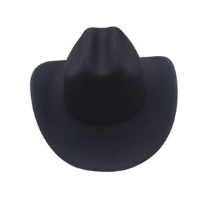 Chapeau de <span class=keywords><strong>jazz</strong></span> unisexe de style britannique rétro européen américain <span class=keywords><strong>punk</strong></span> à large bord, chapeau de cowboy en feutre noir pour adultes, vêtements d'extérieur - Product Image 3