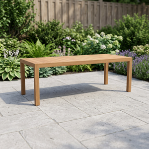 Table à manger rectangulaire moderne en bois massif, écologique, durable, imperméable, avec pieds stables, 8 places, pour la maison - Product Image 2