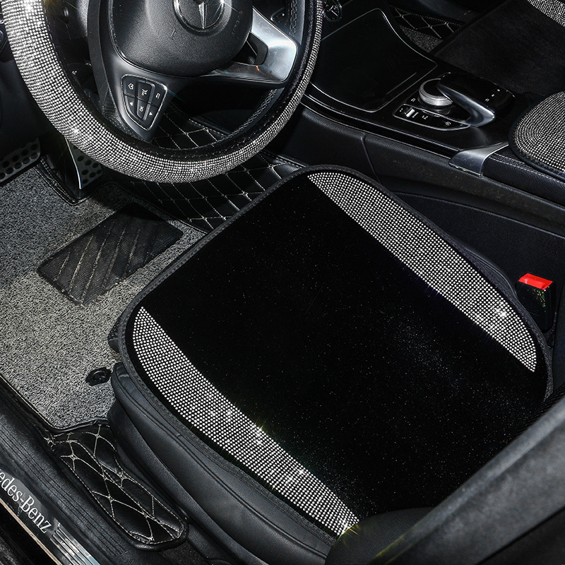 Чехлы на сиденья автомобиля со стразами, универсальные Роскошные Чехлы для автомобильных сидений с кристаллами