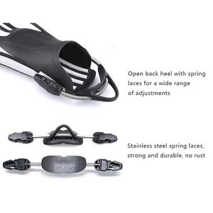 Ayarlanabilir paslanmaz çelik bahar kayış şnorkel yüzgeçleri yetişkinler için kısa boy dayanıklı yüzme <span class=keywords><strong>Flippers</strong></span> su sporları yüzme - Product Image 6