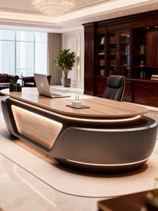 New Chinese Style Wood <strong>Large</strong> Board <strong>Desk</strong> for Leader/Boss Office with Side Table Business Office <strong>Desk</strong> - Product Image 5