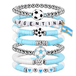 ชุดสร้อยข้อมือจี้รูปฟุตบอลสำหรับกีฬาดินเหนียวนุ่มแบบยูนิเซ็กซ์ สำหรับการแข่งขันกีฬาธีมชาติ ท่องเที่ยว - Product Image 2