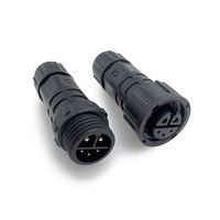 Connecteur Circulaire Étanche IP68 M20 Mâle-Femelle, 2-6 Broches Multiples, PA66 Ignifuge, Joint en Silicone, Verrouillage par Vis, Broches en Laiton