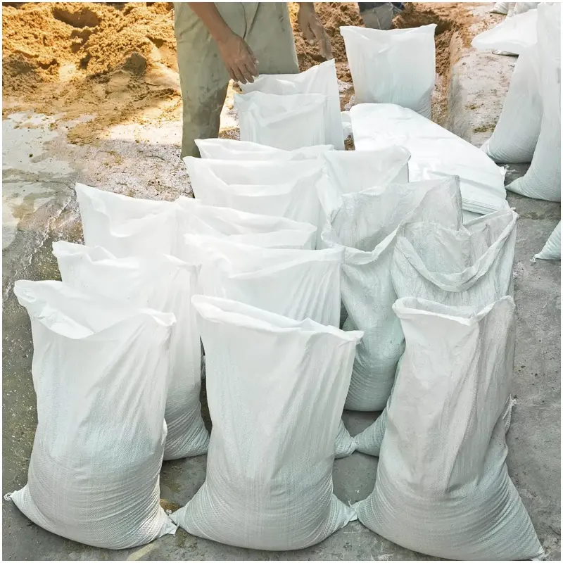 Zhiye paketi PP dokuma çimento macun vana torbalar 50kg 25kg pp bopp ambalaj çanta kum torbası