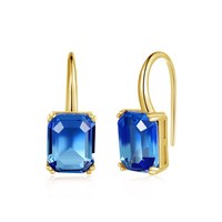 Shuohan Rechteck Gradient Square Designer Glas Sterling Silber Einzigartige Silber Ohrringe Haken Feine Schmuck Ohrringe