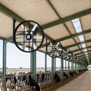 Ventilateur mural industriel à pales en aluminium avec cadre en PE de 72 pouces, entraînement direct PMSM, haute vitesse, pour l'élevage et l'agriculture - Product Image 5