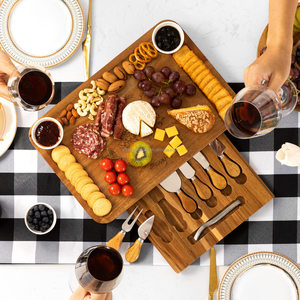 <span class=keywords><strong>Planche</strong></span> à fromage en bois d'acacia Set de couteaux Set de planches de <span class=keywords><strong>charcuterie</strong></span> extra larges avec Set de couteaux <span class=keywords><strong>pour</strong></span> grandes planches de <span class=keywords><strong>charcuterie</strong></span> - Product Image 3