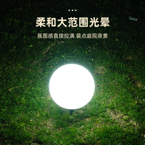 ไฟสนามหญ้าพลังงานแสงอาทิตย์ โคมไฟรูปพระจันทร์ทรงกลม สำหรับตกแต่งสวนกลางแจ้งและลานบ้าน - Product Image 5