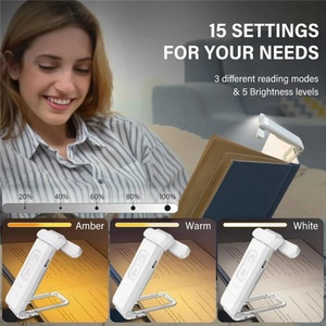Mini Lámpara de Lectura LED Recargable por USB, Marcador de Libros Portátil, Luz de Lectura Nocturna con Brillo Ajustable - Product Image 5