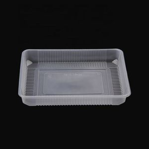 Boîte fraîcheur prête à l'emploi pour filet de poisson noir et légumes, avec plateau intérieur en blister PP, taille 2116, en plastique, pour emballage alimentaire jetable (type choucroute) - Product Image 1