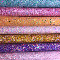 Tissu vinyle PU à paillettes, coques de haute qualité, en paillettes pour enfants, artisanat à nœuds pour Notebook
