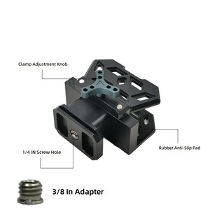 Soporte de trípode ligero de aluminio para tiro, abrazadera táctica para montaje en sillín, adaptador de caza para exteriores con rosca de <span class=keywords><strong>3</strong></span>/8 pulgadas - Product Image 3