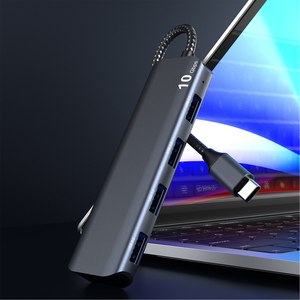 Nhà Máy <span class=keywords><strong>CE</strong></span> ROHS chứng nhận 4-Port <span class=keywords><strong>USB</strong></span> 3.2 Gen 2 <span class=keywords><strong>HUB</strong></span> 10Gbps truyền dữ liệu <span class=keywords><strong>USB</strong></span>-C adapter 4-in-1 Splitter Hợp kim nhôm trong kho - Product Image 5