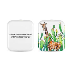 Promotional Gifts New Arrival Hot Customized Logo Power Bank with Wireless Charger Sublimation Blank Power Bank