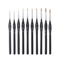 Chuyên Nghiệp Nylon Acrylic Artist Brush 10 Cái Thu Nhỏ Chi Tiết Mỹ Thuật Vẽ Brushes Set Kolinsky Sable Sơn Brushes