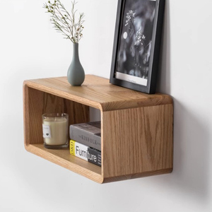 Rắn màu đen Walnut treo tường kệ đa mục đích lưu trữ tổ chức cho nghiên cứu phòng khách. Trưng bày sách cây & trang trí - Product Image 3