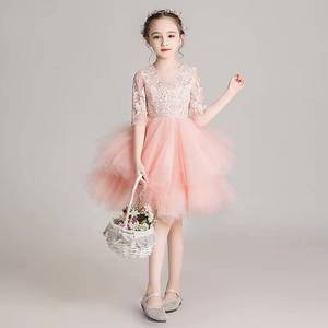 Vestidos de Princesa de Encaje Maxi sin Mangas con Capas para Niñas, Ideales para Bodas, Fiestas Formales y Cumpleaños, Ecológicos, Transpirables, Blancos y Rosas - Product Image 4