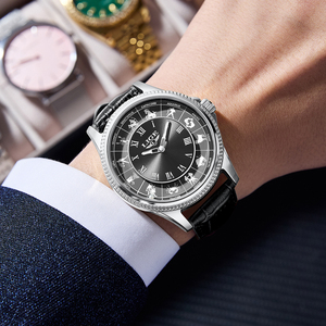 <span class=keywords><strong>Montre</strong></span> pour homme LIGE LG89273, 12 constellations du zodiaque, <span class=keywords><strong>montre</strong></span> astronomique, chiffres romains, aiguille lumineuse, bracelet en cuir, cadeau - Product Image 6