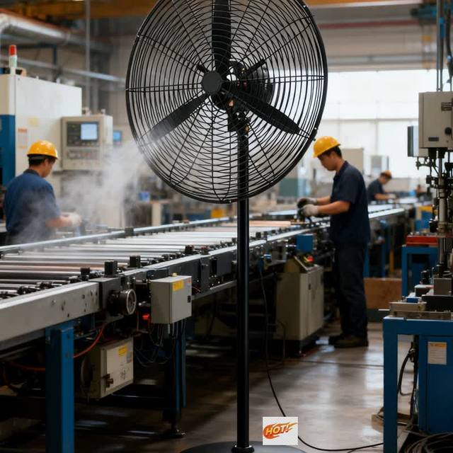 Industrial Airflow Enhancement Suitable for Indoor Outdoor Large Size Standing Fan Professional Cooling Fan Heavy Duty Air Fan