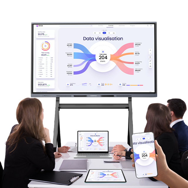 55 65 75 85 86 98 110 Inch Conference Anti Glare Interactive Wall Board Ops Smart Interact Board for Education