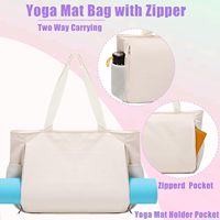 Sac de sport personnalisé pour femme, grande capacité, avec sangle pour tapis de yoga et compartiment à chaussures, fabricant OEM