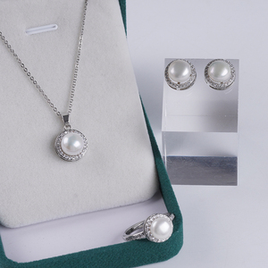 18k Gold Plated Handmade Natural Real Freshwater Pearl <strong>Beads</strong> <strong>Necklace</strong> Earring <strong>Ring</strong> Jewelry Set for Women - Product Image 2